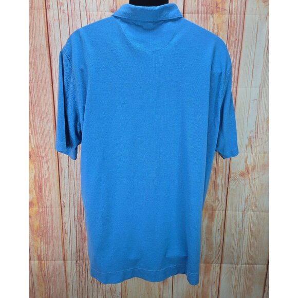 Peter Millar Collection Perfect Pique Polo XXL Blue Cotton Blend - Picture 2 of 7